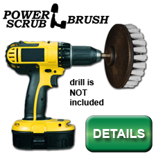 Soft White Upholstery and Glass Scrub Brush