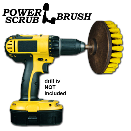 Medium Yellow Scrub Brush for Tile and Grout, Carpet and Flooring